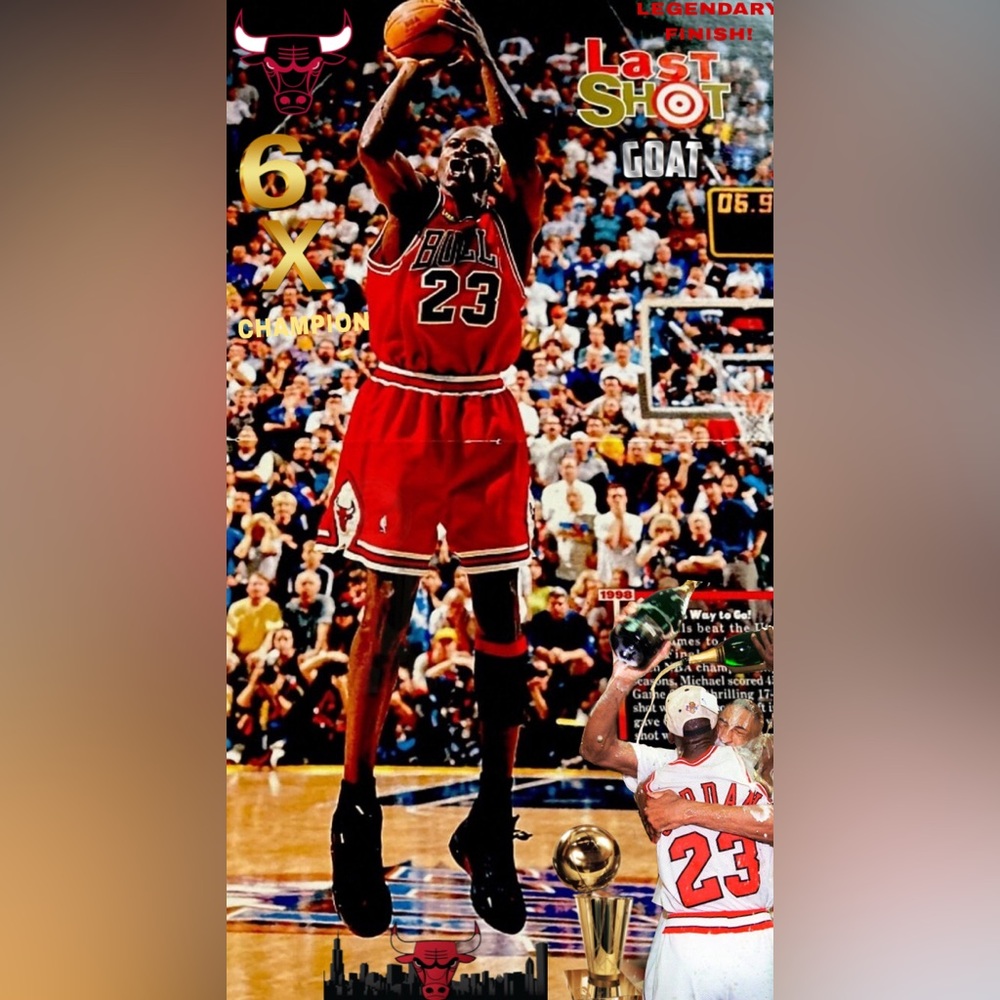 MICHAEL JORDAN CHICAGO BULLS VINTAGE ULTRA PREMIUM GLOSSY NBA 8.5x11 POSTER SET!